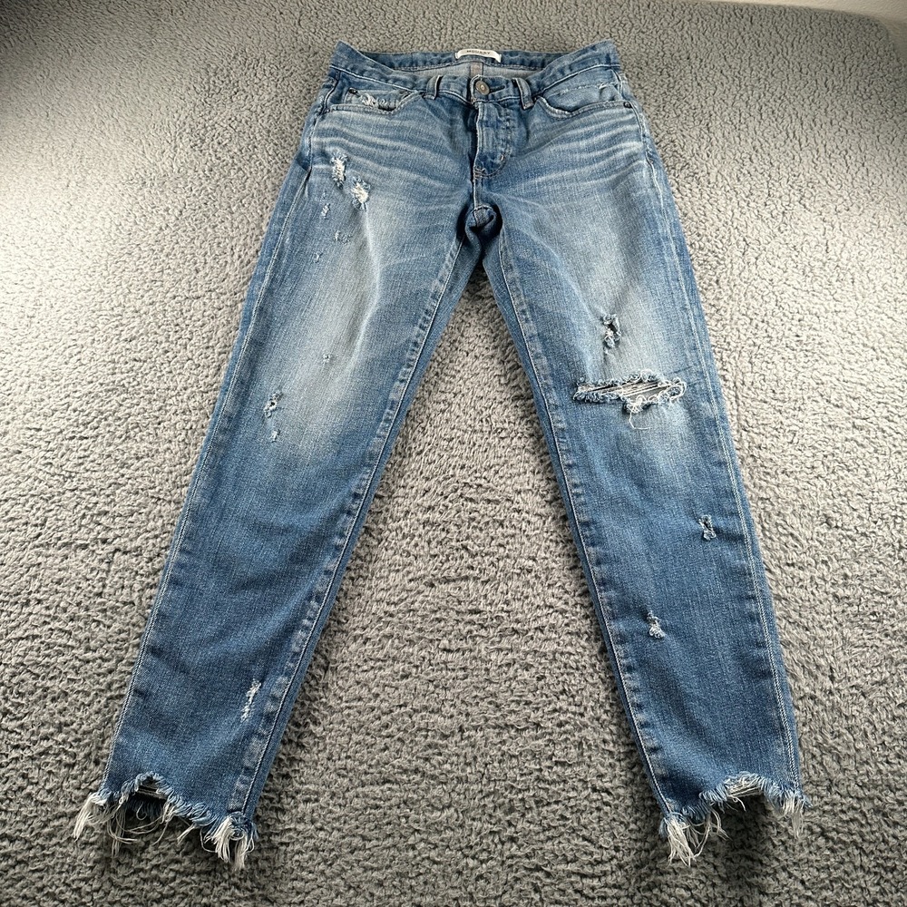 Moussy Vintage Howa 26 Distressed Jeans Raw Hem Distressed Ankle Stretch Japan‎
